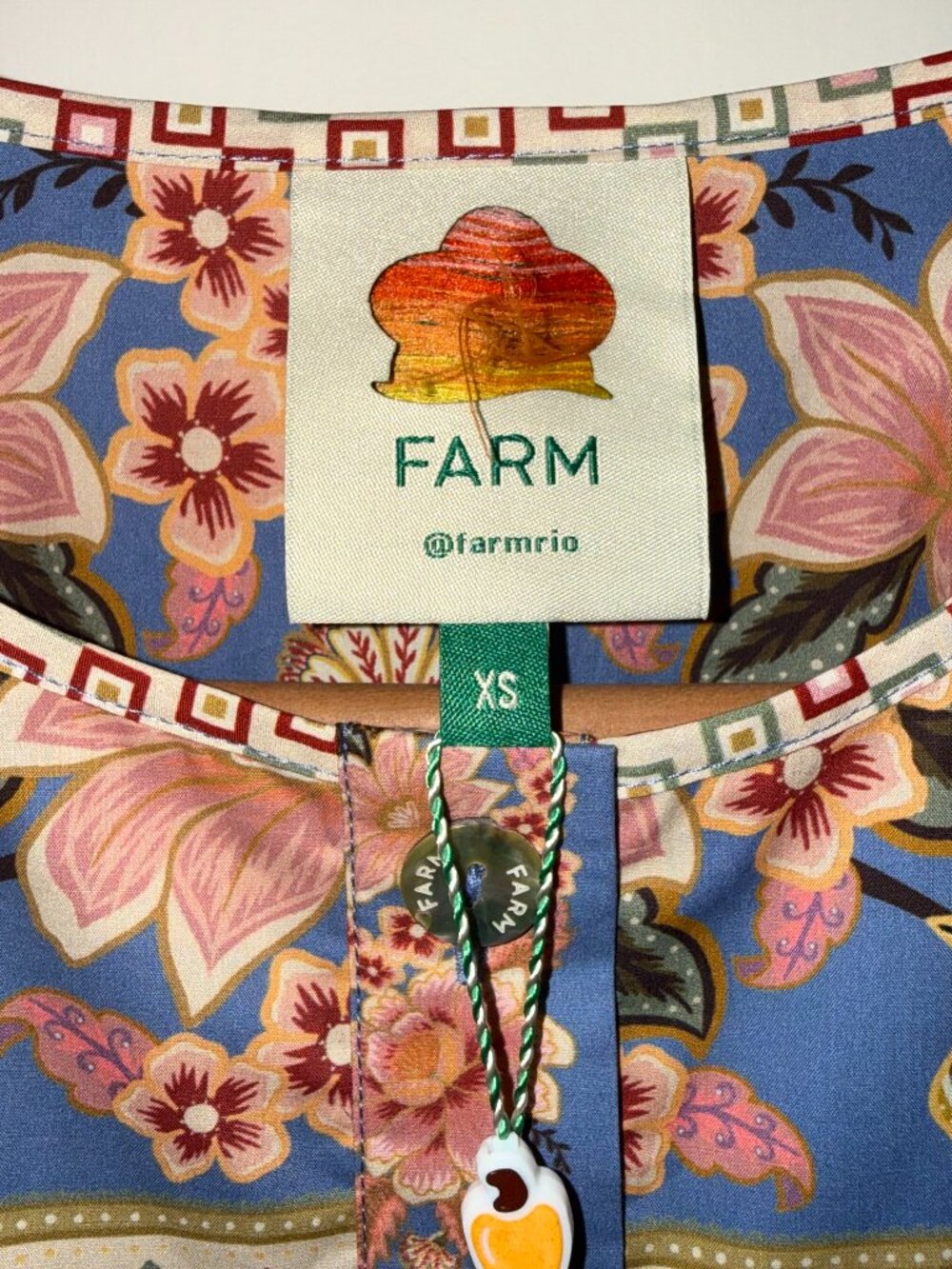 FARM Rio Blue Floral Mini Dress - Picture 4 of 14
